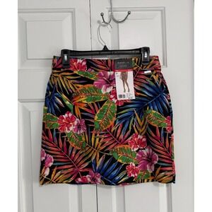 NWT Rafaella Women's Stretch Skort Skirt Shorts Size XS Tropical